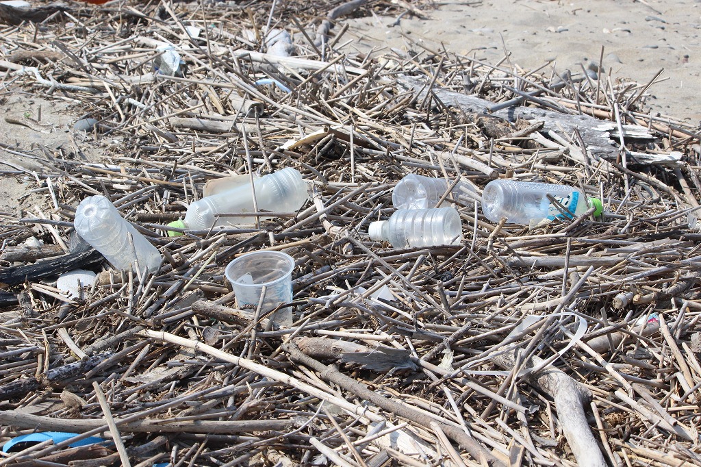 真夏の強い日差しの中で熱中症対策を説明する活動風景