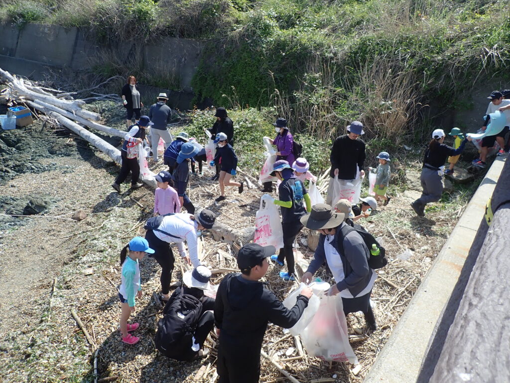磯観察会の開会式の様子