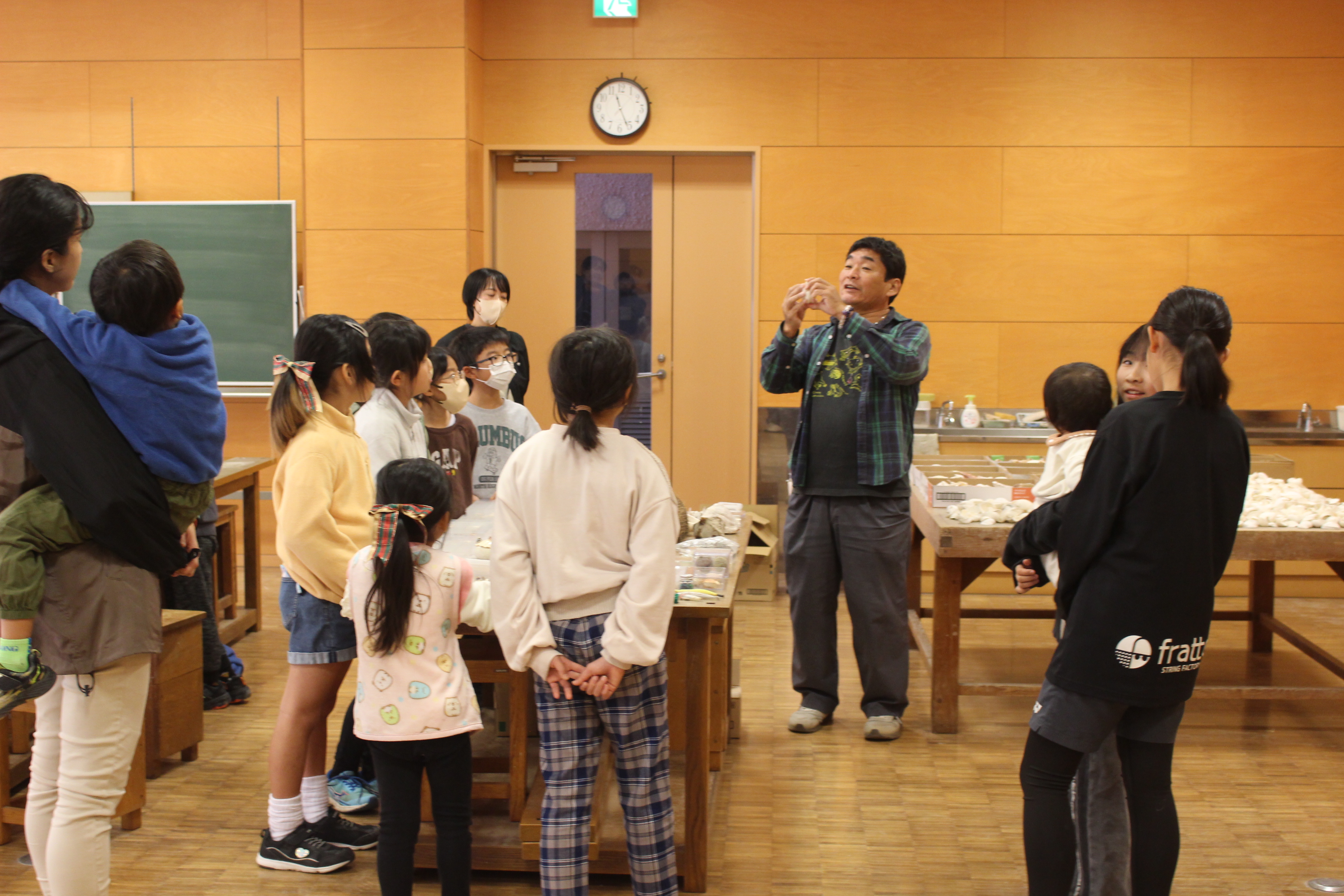 貝のランプシェードつくり11