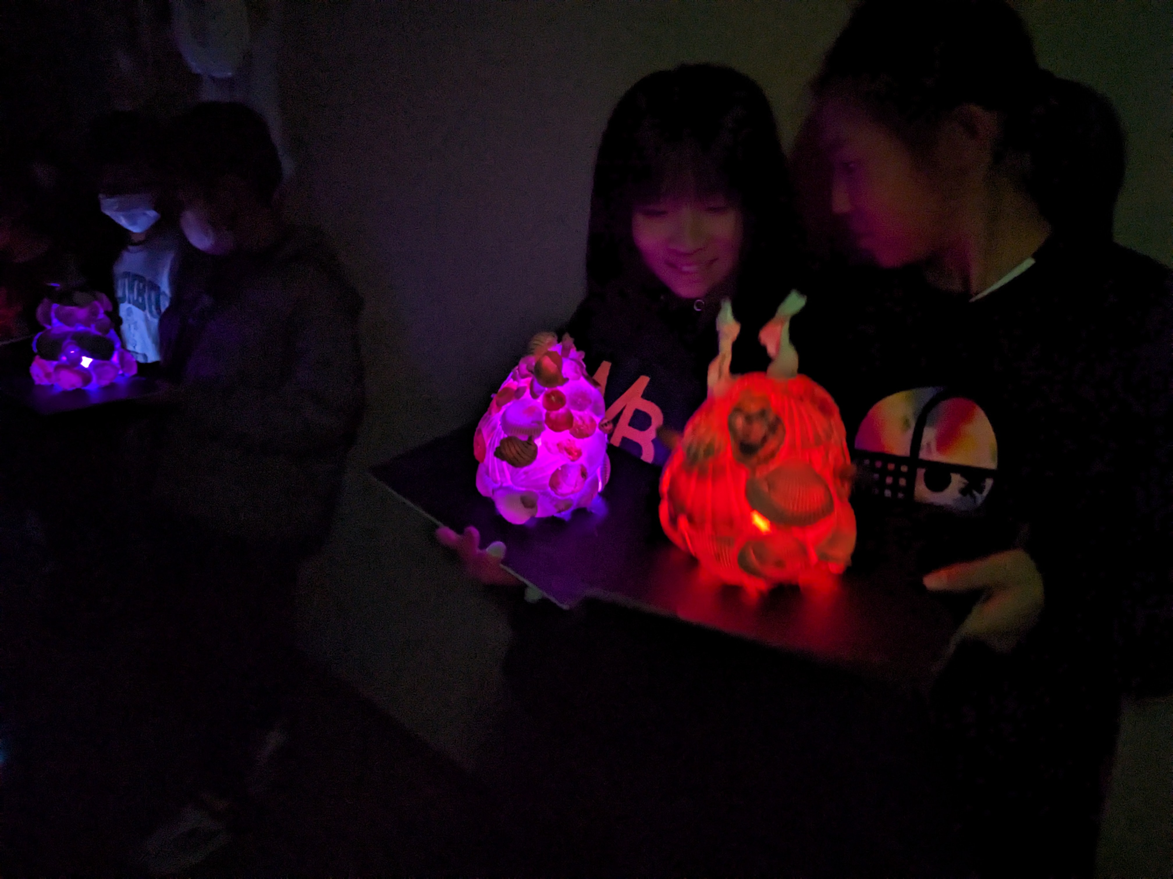 貝のランプシェードつくり07