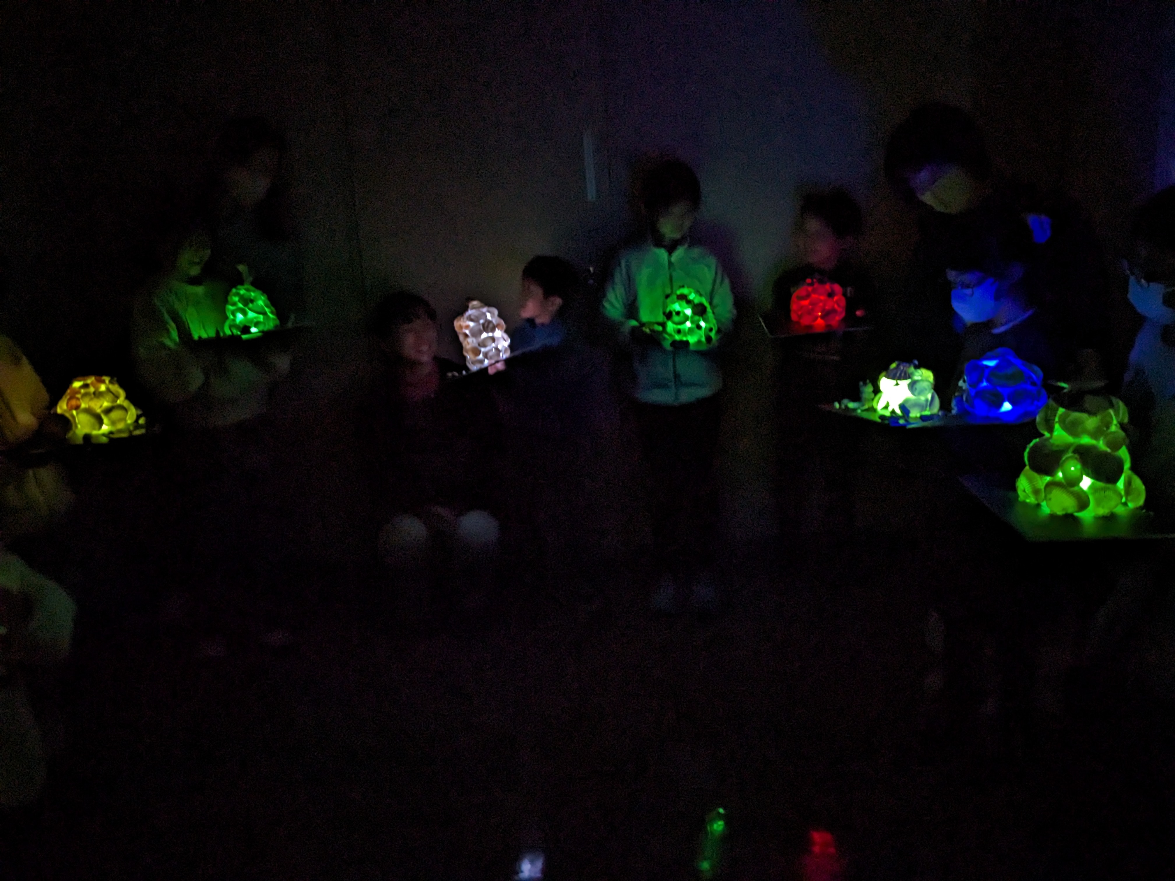 貝のランプシェードつくり08